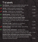 Menu Chili Thai - Les salades