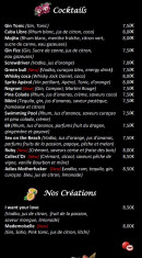 Menu Chili Thai - Les cocktails et créations