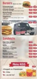 Menu Délices d'orient - les burgers, sandwichs et menu enfant