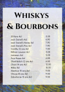 Menu Diamonds Bar - Whiskys et bourbons