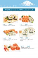 Menu Fujisan - Les menus sushi, maki et sashimi suite