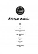 Menu L'escale - Les boissons chaudes