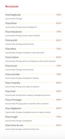 Menu Le Pasa - Les pizzas