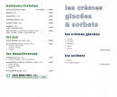 Menu Les Arcades - Les boissons et glaces