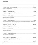 Menu Les Dunes - pâtes
