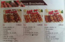 Menu Maison Des Délices - Menus brochettes