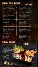 Menu Mev - Le menu sushi et bento