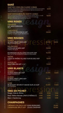 Menu Mev - Les vins