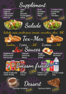 Menu O'secret - Les salades, tex mex et desserts,...