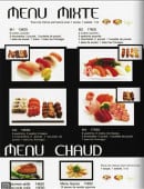 Menu Royal Sushi - Les Menus Mixte et Menus Chauds