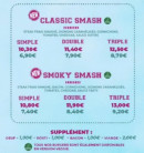 Menu Sixtie's - Les suppléments, classiques et smoky smash