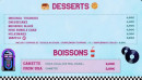 Menu Sixtie's - Les desserts et boissons