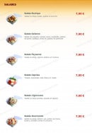 Menu T-Pizzas - Les salades