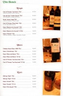 Menu Vestiges de Baalbek - Les vins libanais 