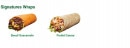 Menu Subway - Les signatures wraps