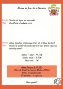 Carte et menu de Chez Juju et Lulu à Sainte Croix Aux Mines — Un exemple de menu