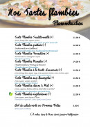 Menu La Taverne - Les tartes flambées