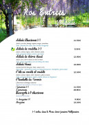 Menu La Taverne - Les entrées