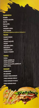 Carte et menu de Dayi à Dannemarie — Sandwiches, tacos, yufka et burgers