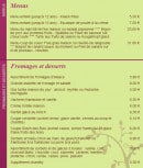 Carte et menu de Au Bon Coin à Kaysersberg Vignoble — Les menus, fromages et desserts