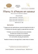 Menu Bohrer - Menu 3/4 d'heur 