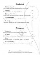 Menu Château d'Isenbourg - Les entrées et poissons