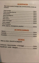 Menu Le J club - Rustichettes, tartes flambées et pâtes