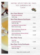 Menu Côté Plaine - Les thés