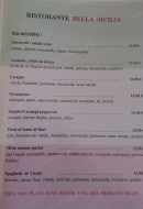 Menu Bella Sicilia - Les spécialités