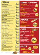 Carte et menu de Le Gourmet chez Efes à Masevaux-Niederbruck — Les pizzas, tartes et paninis...