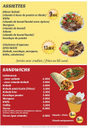 Carte et menu de Le Gourmet chez Efes à Masevaux-Niederbruck — Les assiettes et sandwichs