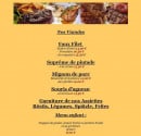 Menu Auberge du Grand Langenberg - Les viandes et le menu enfant