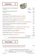 Menu La Diligence - Les entrées