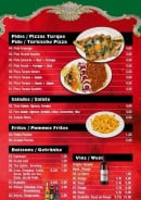 Menu Deniz Kebab & Pizza - Les pizzas turques, les salades, les frites....