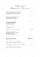 Menu Restaurant La Dime - Les plats chauds