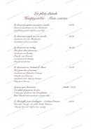 Menu Restaurant La Dime - Les autres plats chauds