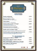 Menu Restaurant le Manala - Pour terminer