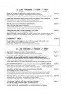 Menu Au Riesling - Poissons et viandes