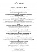 Menu Au Cheval Blanc - menus