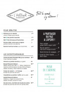 Menu L'Atelier - Les incontournables, pour débuter et à partager ou pas à l&#039;apéro , ...