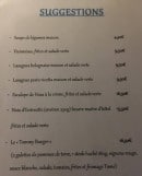 Menu L’Angélus - Suggestions