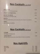 Menu L’Angélus - Cocktails et apéritifs 