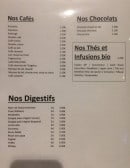 Menu L’Angélus - Cafés, digestifs, thés,...