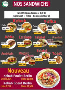 Menu Restaurant Chez Ali - Les sandwichs