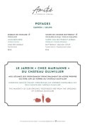 Menu Amitié - Les potages