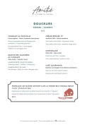 Menu Amitié - Les douceurs