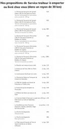 Carte et menu de Auberge du Boenlesgrab à Lautenbachzell — Les suggestions du chef