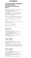 Carte et menu de Auberge du Boenlesgrab à Lautenbachzell — Les menus