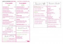 Menu Fuchsia - La carte matin de la semaine