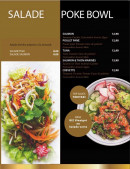 Menu Tokoyo - Les salades et poké bowl